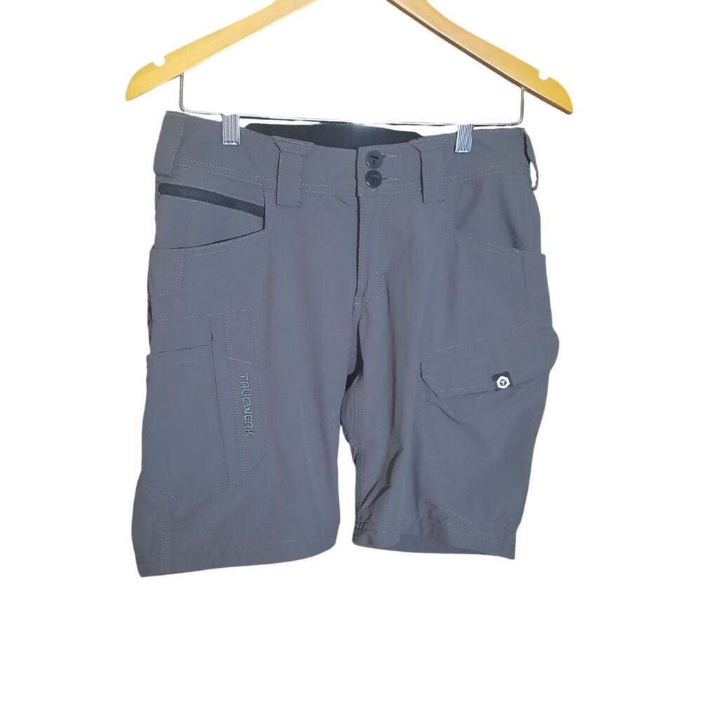 True work Womens T1 Workshort Dark Gray Lightweight Tear Resistant Shorts Size 4